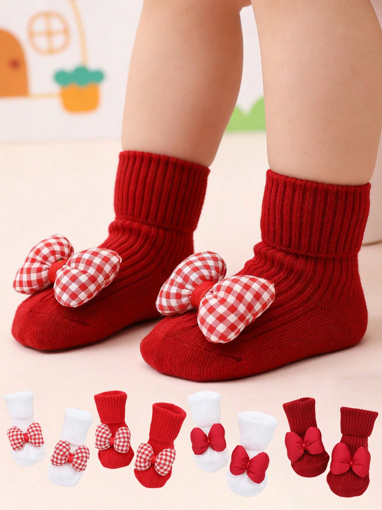 Anti Blister Sock - 4 Pasang Kaus Kaki Bayi Perempuan