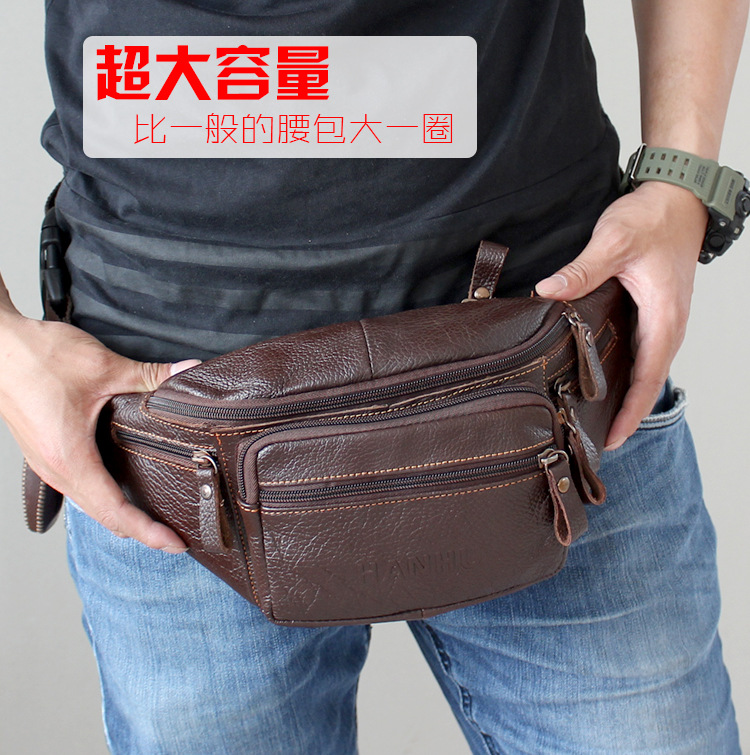 Running Gear Holder - Tas pinggang pria kulit sapi asli,
