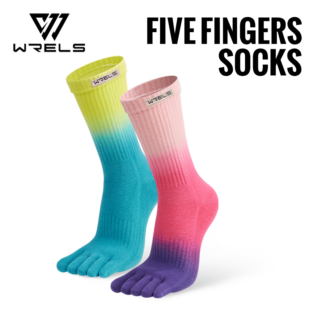 Anti Blister Sock - Kaos Kaki Lima Jari WRELS Katun