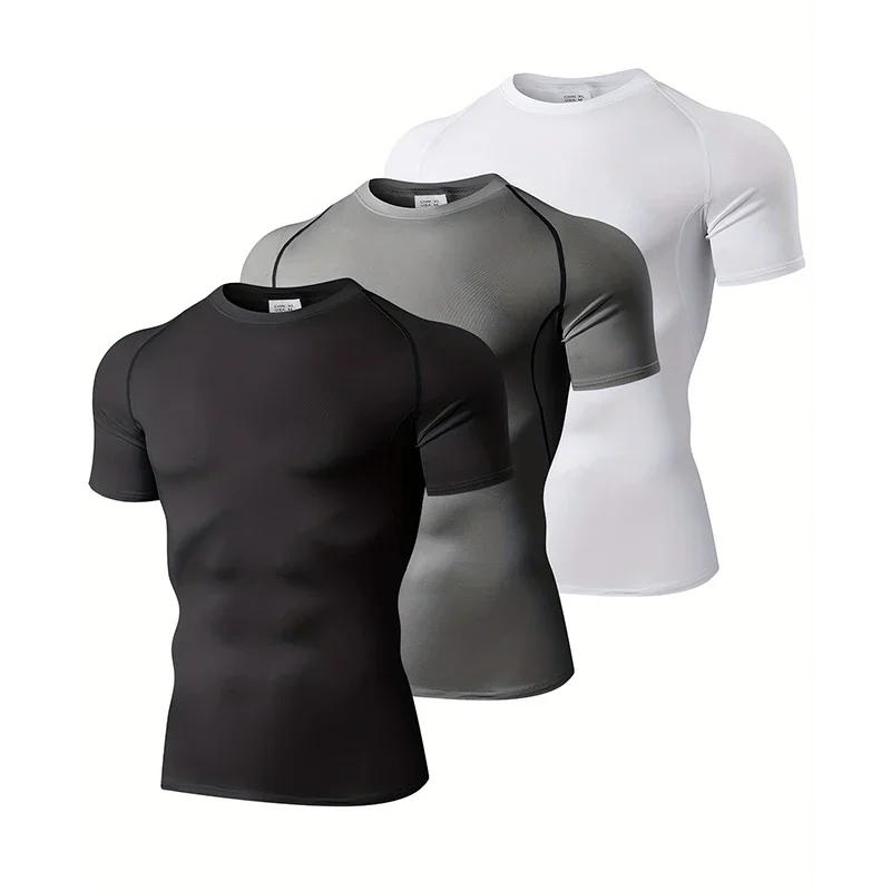 Running Gear For Men - 1/3 Pak Pakaian Kompresi Pria Kaos