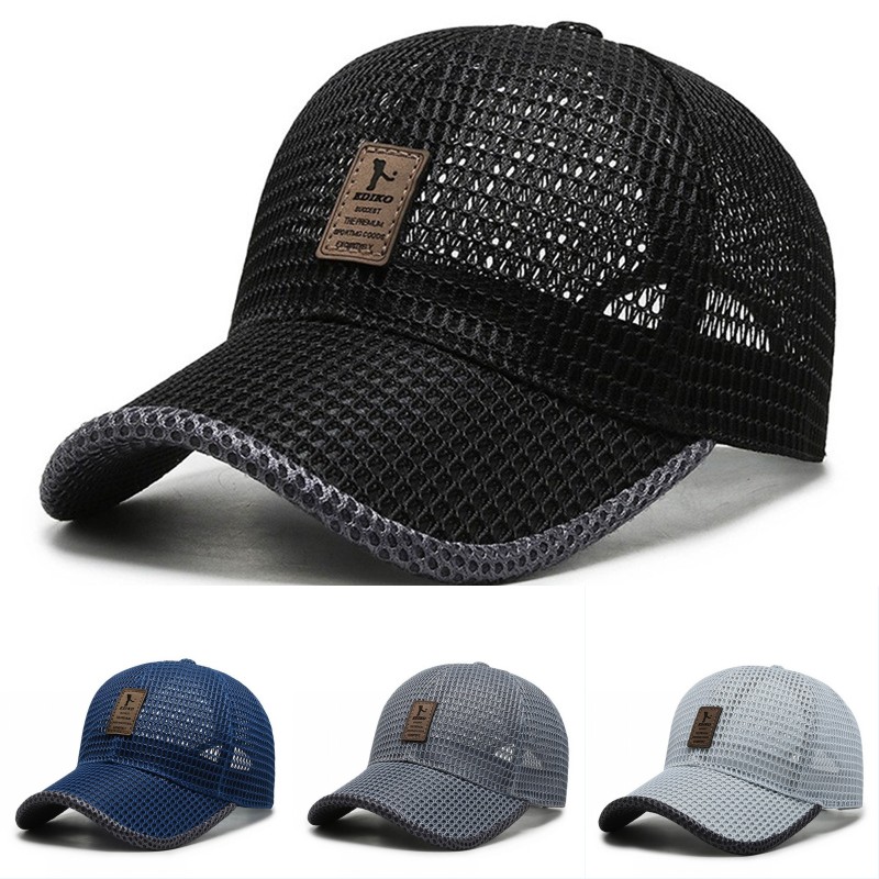 Running Cap Mesh - Topi Lari Cepat Kering Bermotif Huruf,