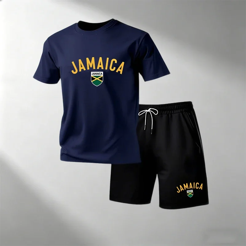 JAMAICA Set Kaos Kasual Musim  - Running Gear For Men ulasan dan harga