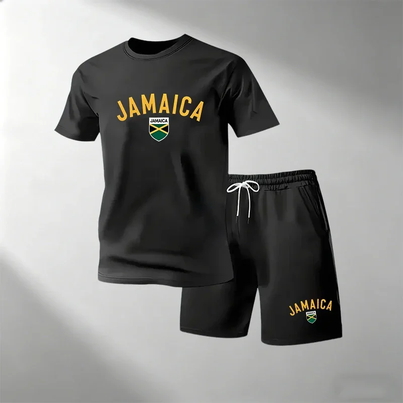 JAMAICA Set Kaos Kasual Musim  - Running Gear For Men ulasan dan harga
