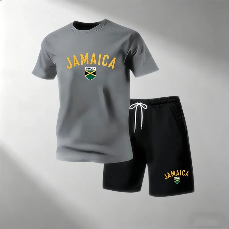 JAMAICA Set Kaos Kasual Musim  - Running Gear For Men ulasan dan harga