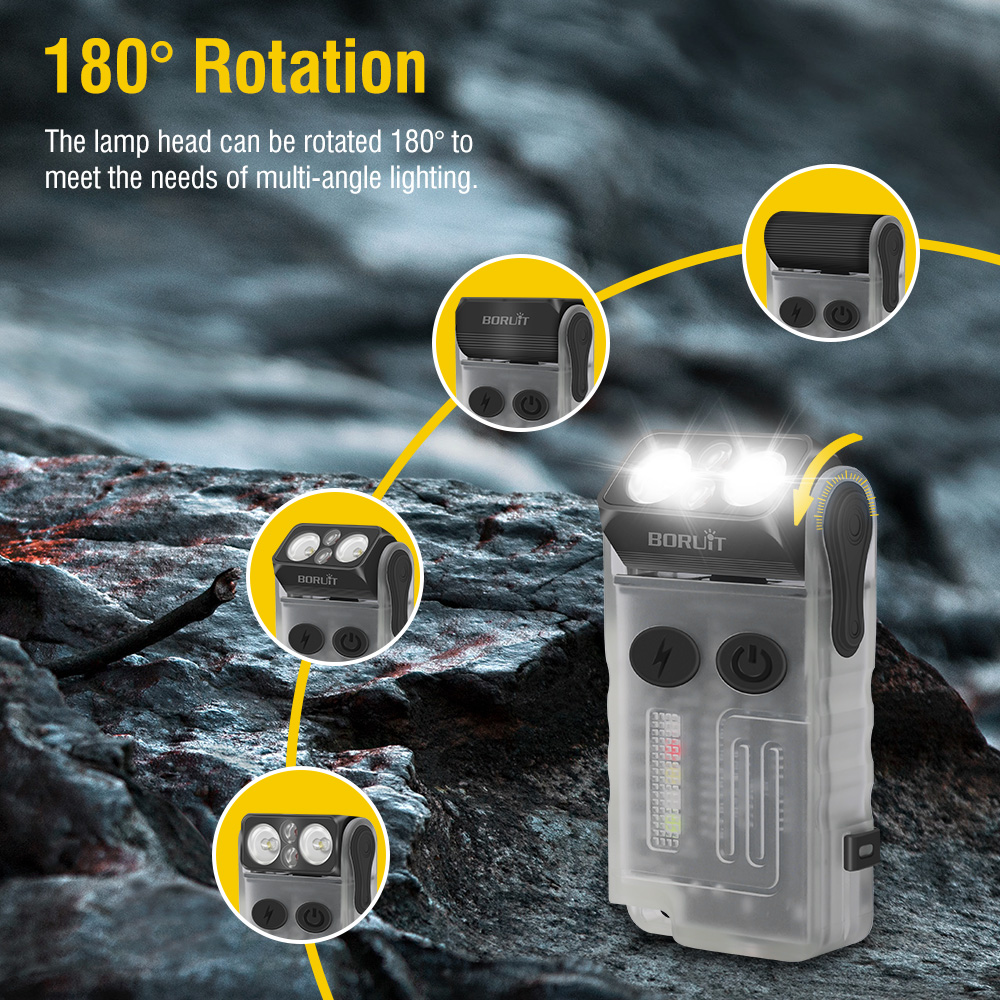 BORUiT V20 Fluorescence Buzzer - Running Headlamp Led ulasan dan harga
